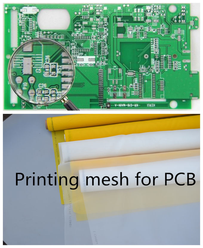 70-72 PCB 인쇄 회로 기판에 있는 메시 모노필라멘트 폴리에스테 스크린 인쇄 메시